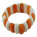 orange & white bracelet